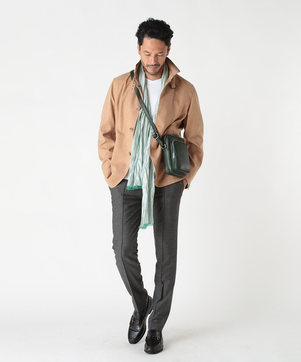 MEN'S BIGI 【SEEKER/シーカー】別注 ムラレザーミニショルダーバッグ グリーン