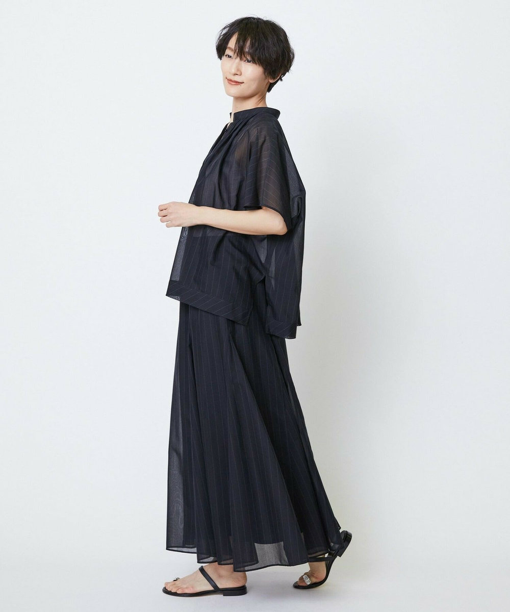 feerique feerique 強撚TCボイルシアーローンブラウス ブラック