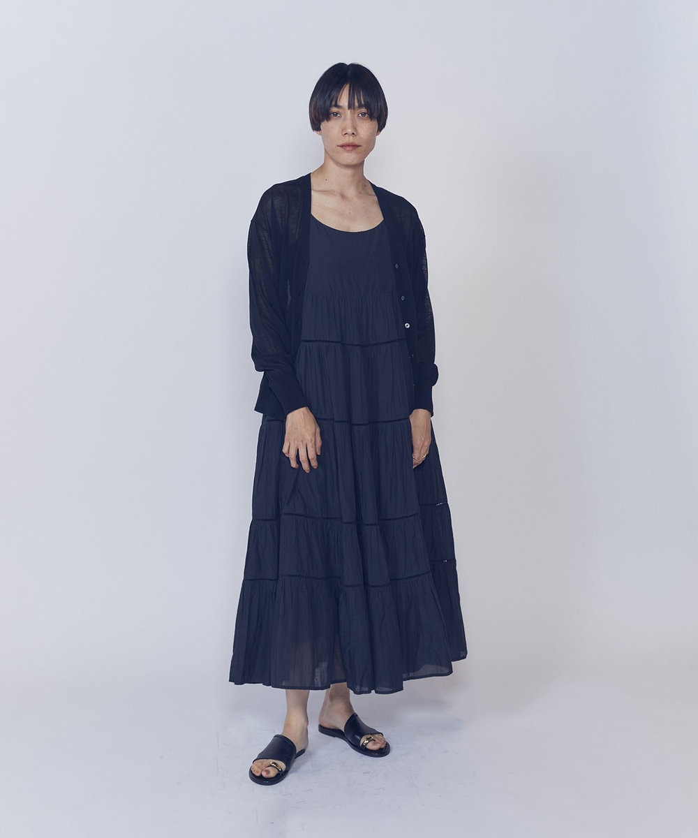 1er Arrondissement 【WEB限定】＜normment（ノーメント）＞ティアードドレス ブラック