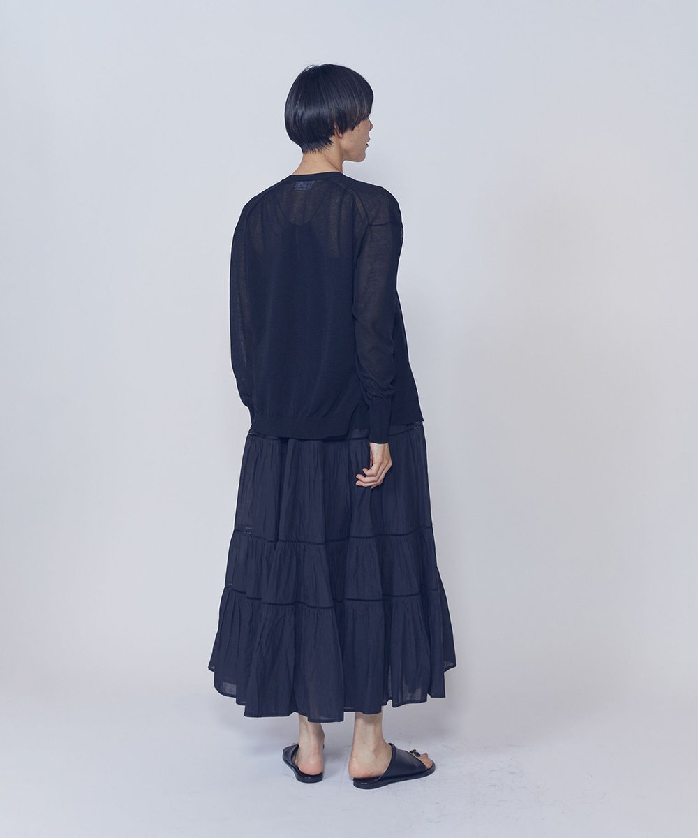 1er Arrondissement 【WEB限定】＜normment（ノーメント）＞ティアードドレス ブラック