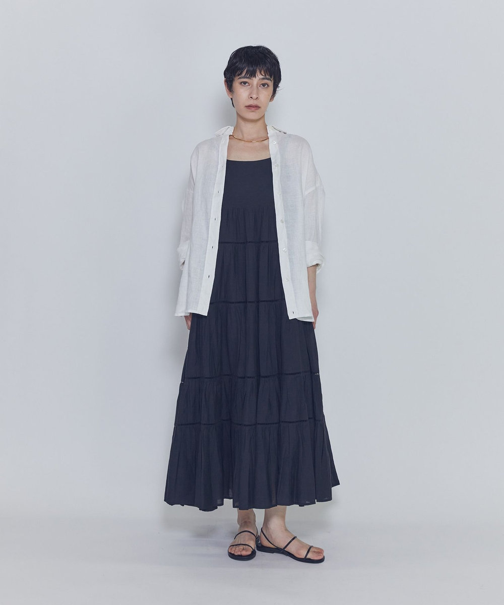 1er Arrondissement 【WEB限定】＜normment（ノーメント）＞ティアードドレス ブラック