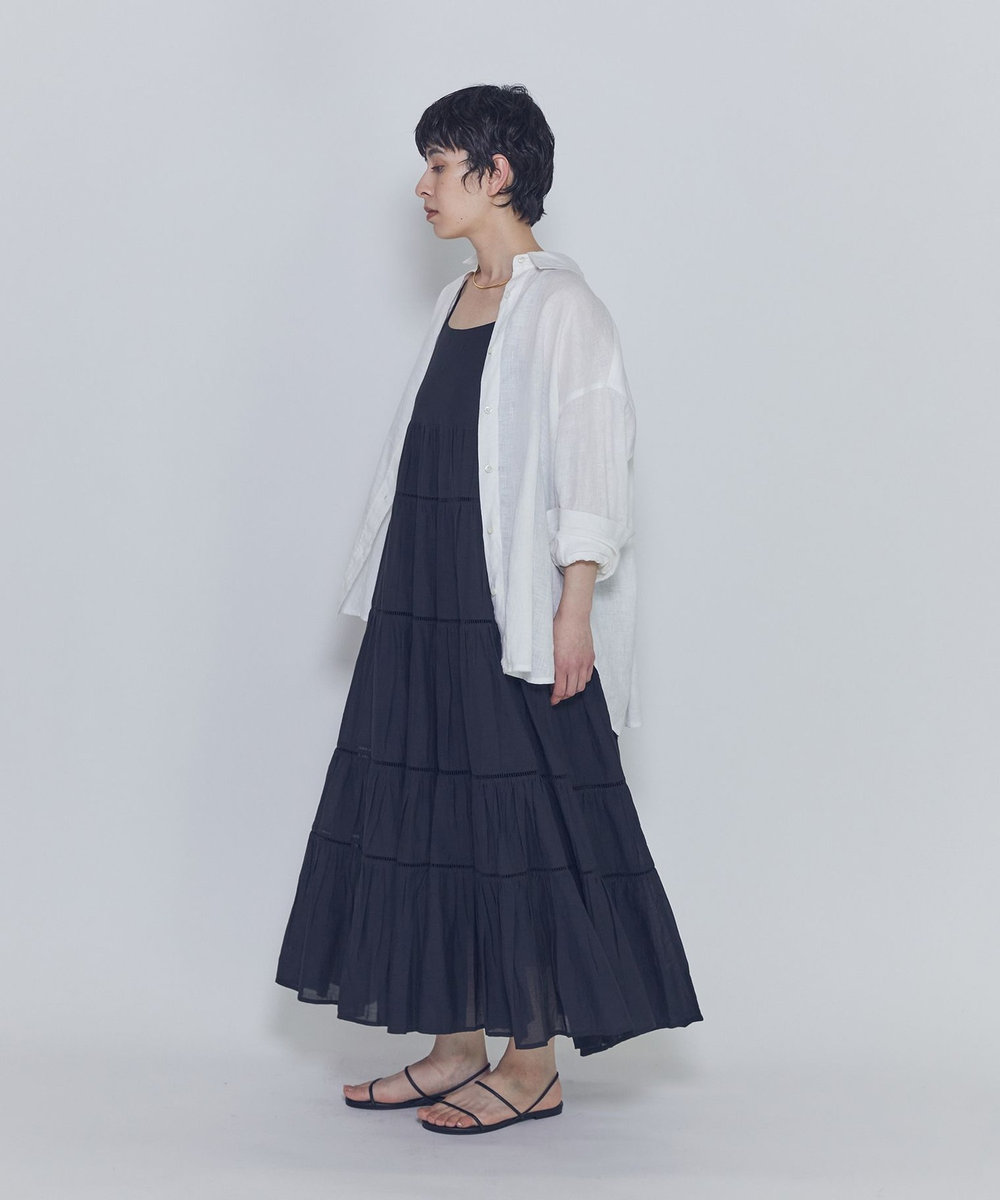 1er Arrondissement 【WEB限定】＜normment（ノーメント）＞ティアードドレス ブラック