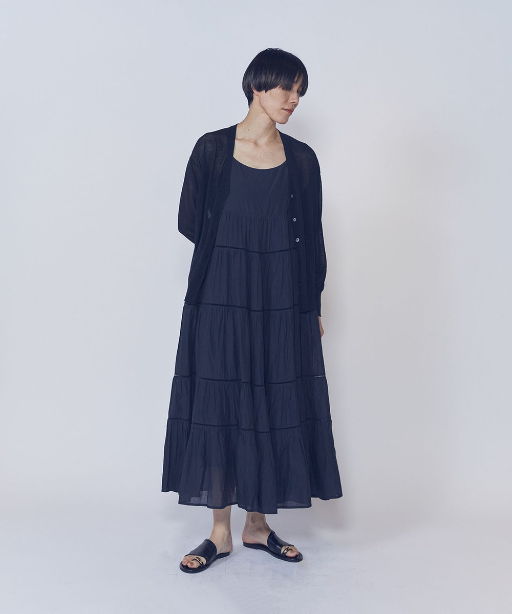 1er Arrondissement 【WEB限定】＜normment（ノーメント）＞ティアードドレス ブラック