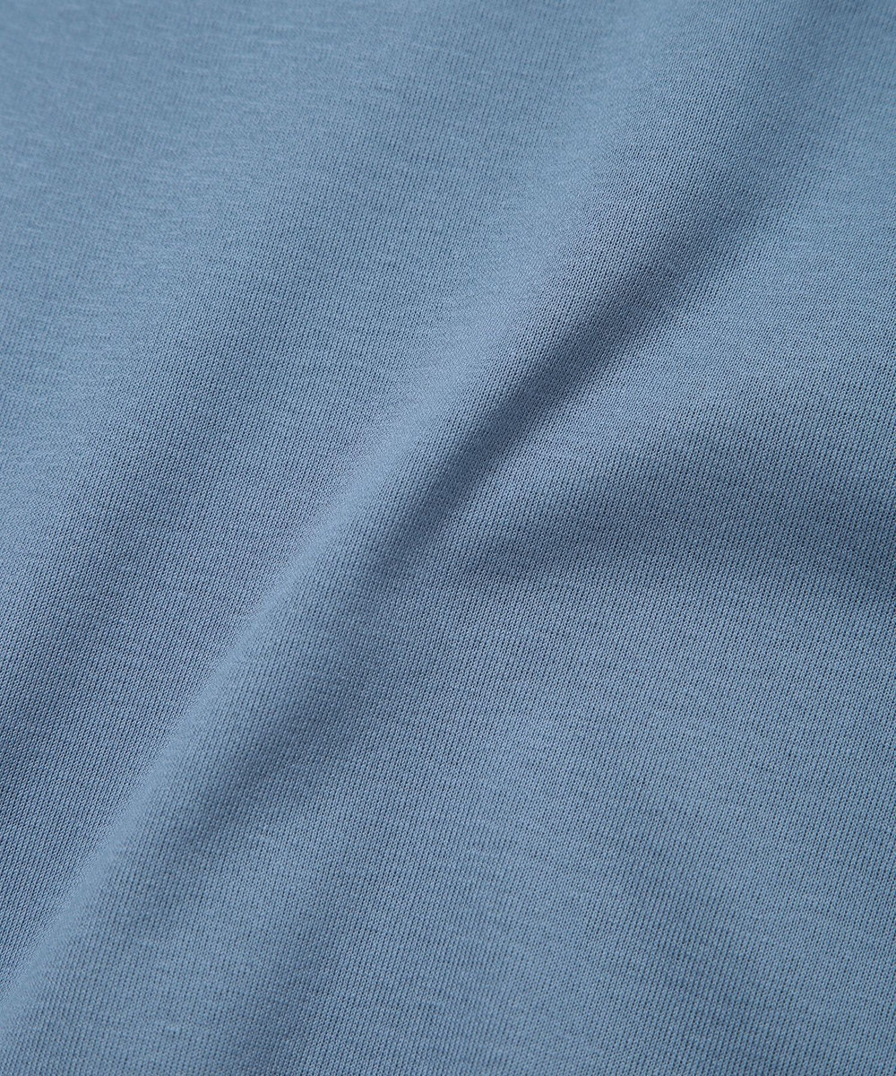 MEN'S BIGI 60/2マーセライズジャージVネックTEE ブルー