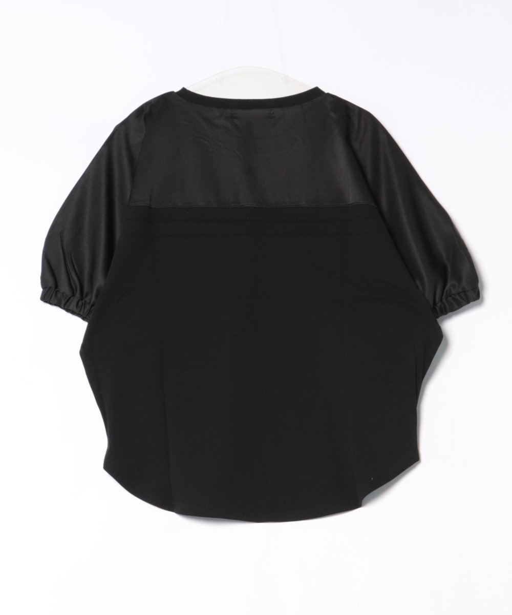 NOWADAYS 布帛ドッキングドルマンTシャツ ブラック