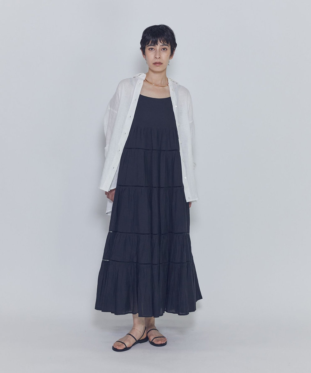 1er Arrondissement 【WEB限定】＜normment（ノーメント）＞ティアードドレス ブラック