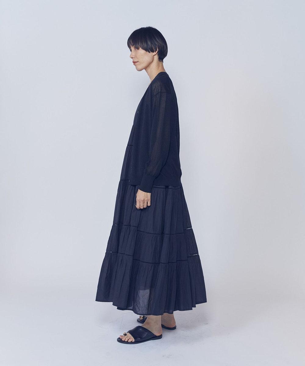 1er Arrondissement 【WEB限定】＜normment（ノーメント）＞ティアードドレス ブラック