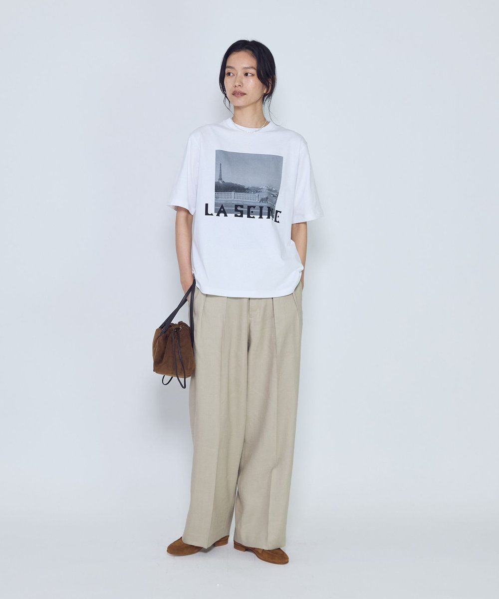1er Arrondissement リネンペーパーへリンボングルカパンツ モカ