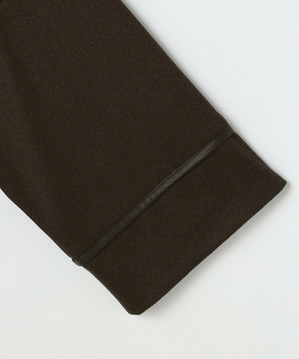 feerique Lサイズ（大きいサイズ） 【大きいサイズ】feerique 　フェイクレザーパイピングショートプルオーバー ブラック