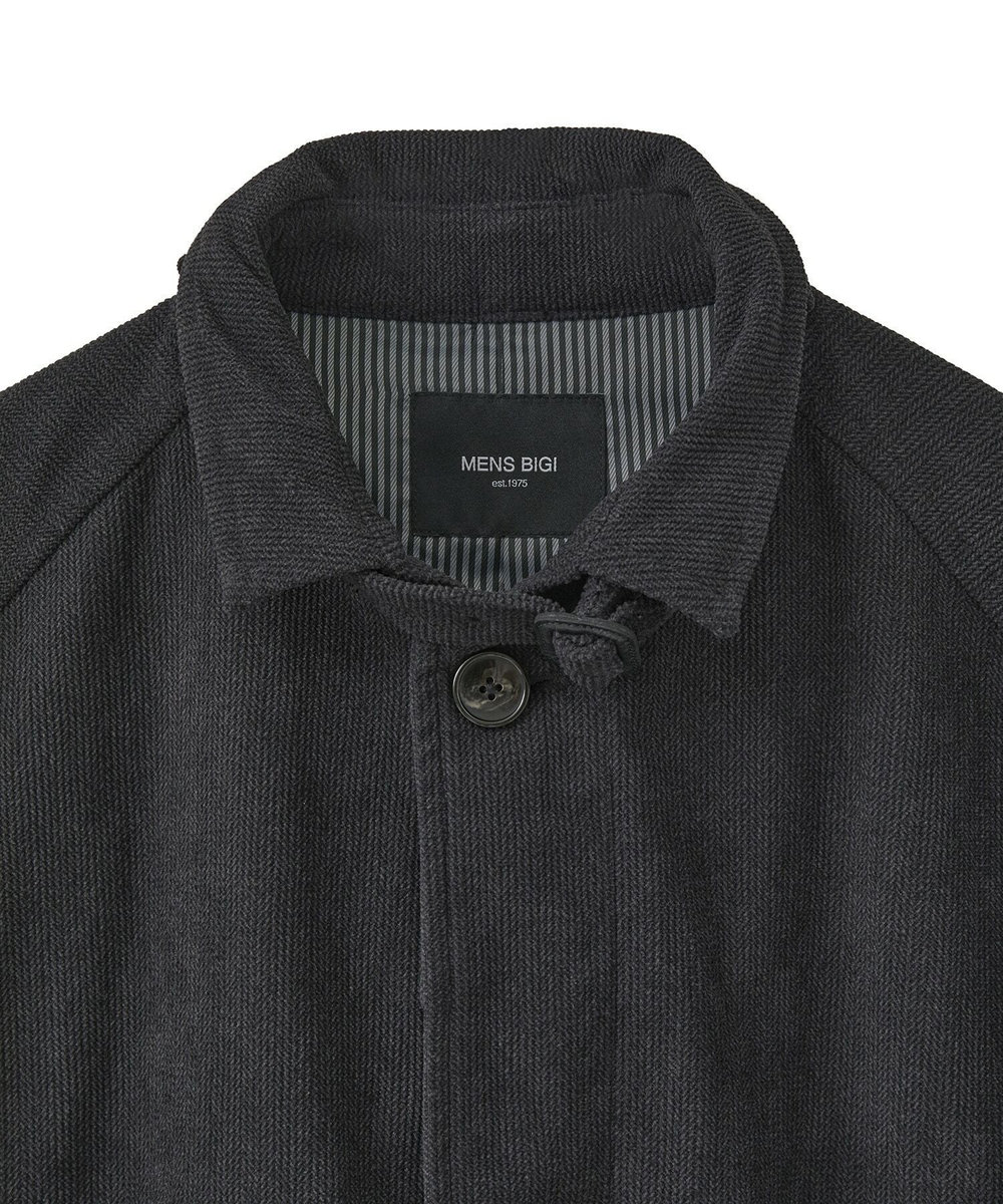 MEN'S BIGI ヘリンボーンプリント スタンドカラーブルゾン＜ストレッチ＞ グレー系その他