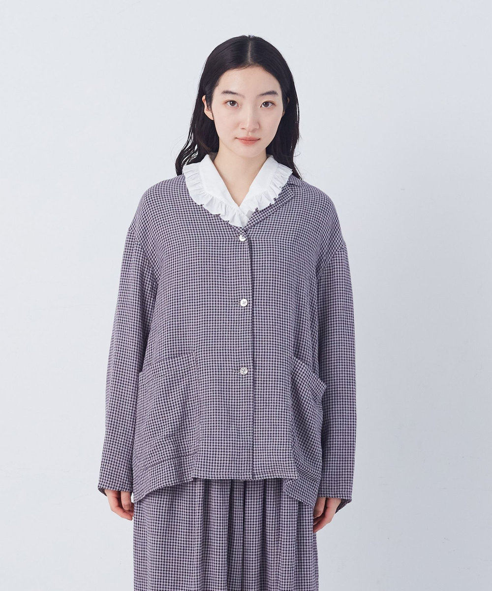 congés payés ADIEU TRISTESSE 【FAVE】シャーリングシャツジャケット グレー系その他