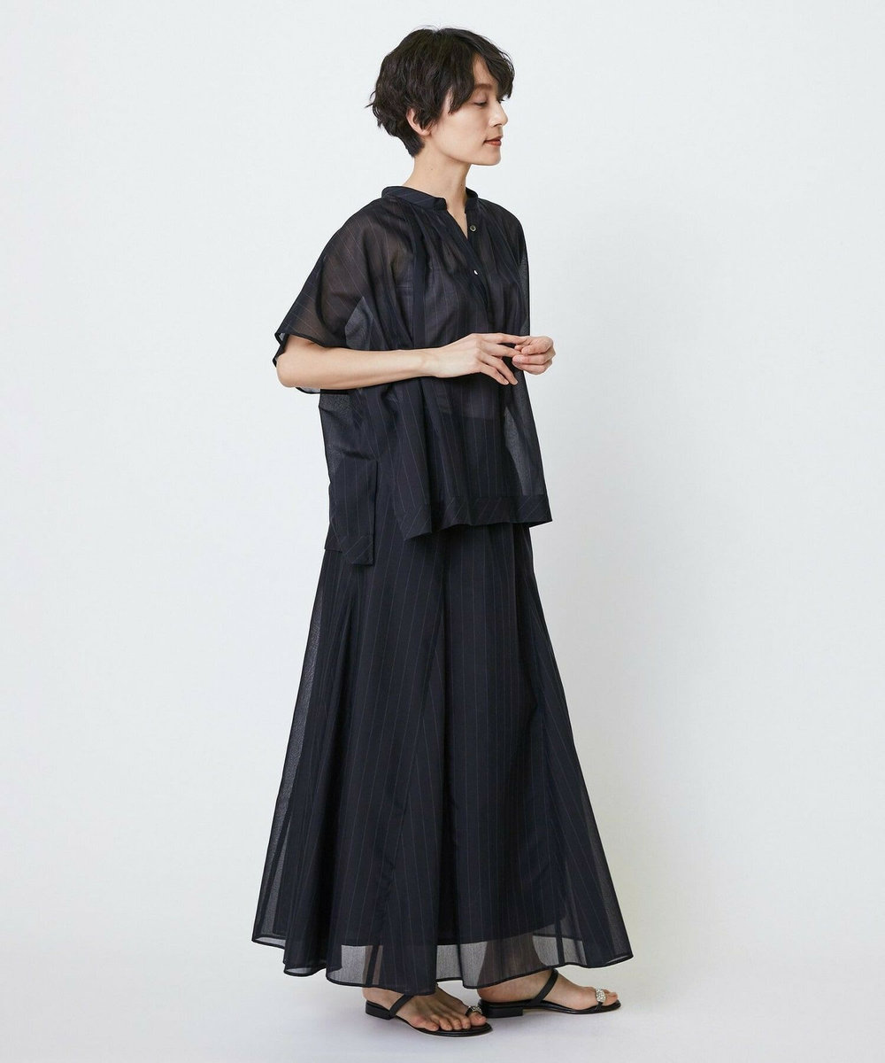 feerique feerique 強撚TCボイルシアーローンブラウス ブラック