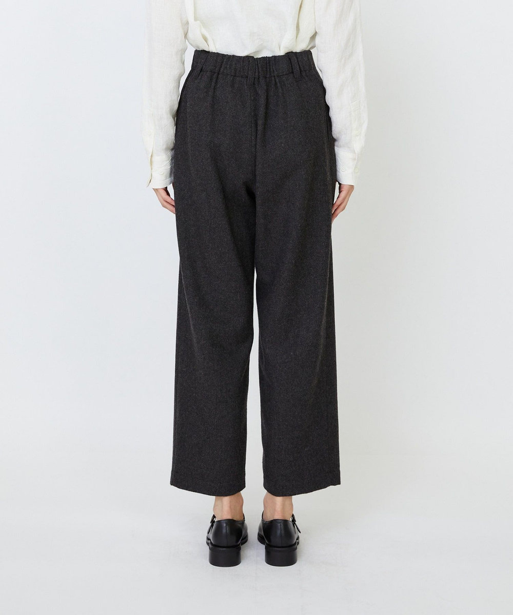 LOISIR エステルウールエターミンクロップドパンツ ブラウン