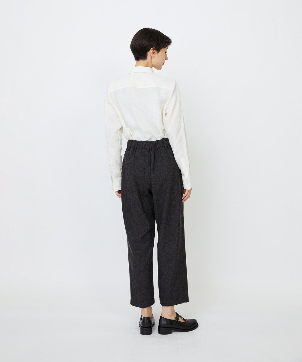 LOISIR エステルウールエターミンクロップドパンツ ブラウン