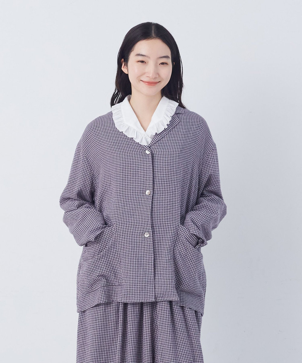 congés payés ADIEU TRISTESSE 【FAVE】シャーリングシャツジャケット グレー系その他