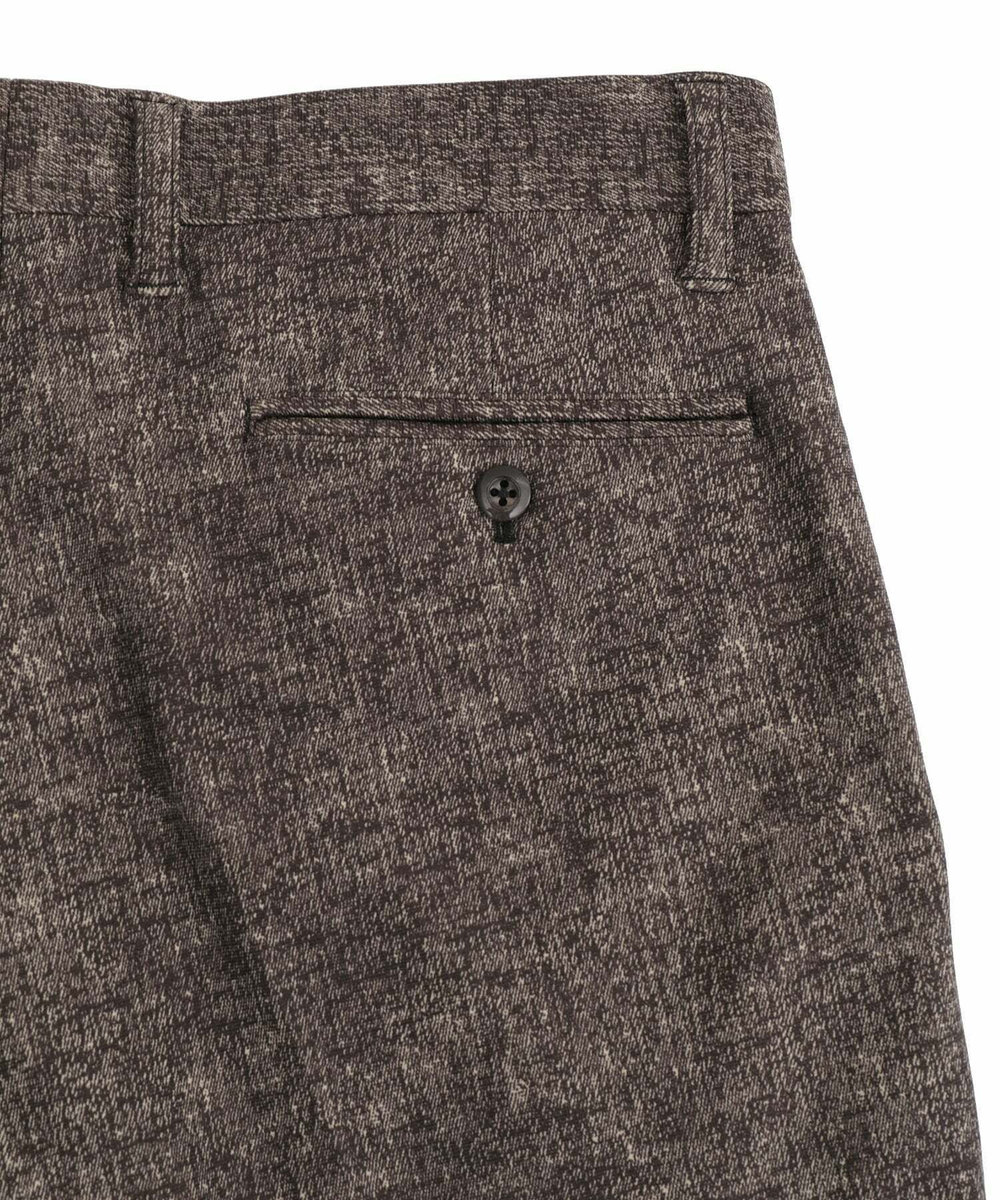 MEN'S BIGI 【ACTIVE TAILOR/アクティブテイラー】ヒートパフォーマーツイード調プリントスラックスパンツ ブラウン