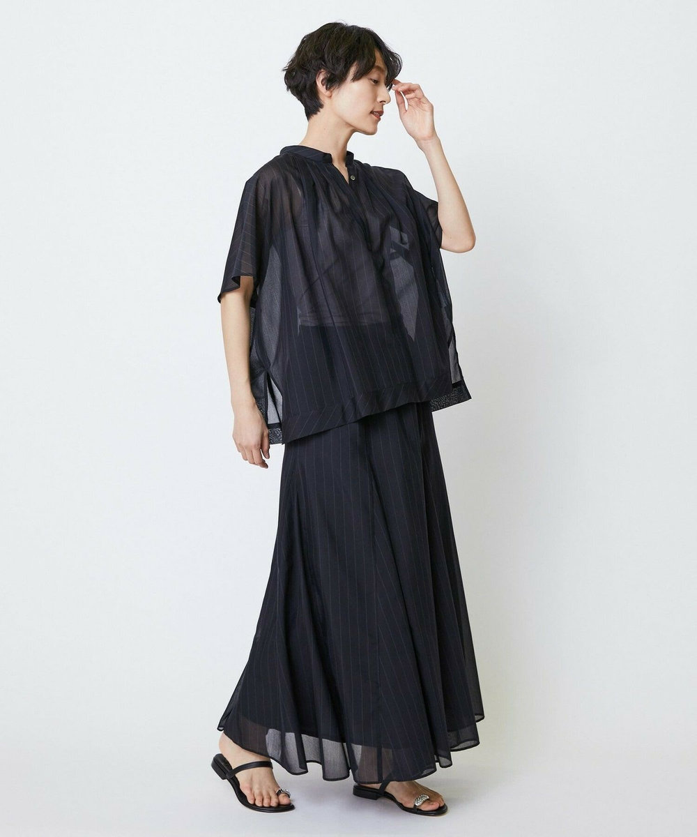 feerique feerique 強撚TCボイルシアーローンブラウス ブラック