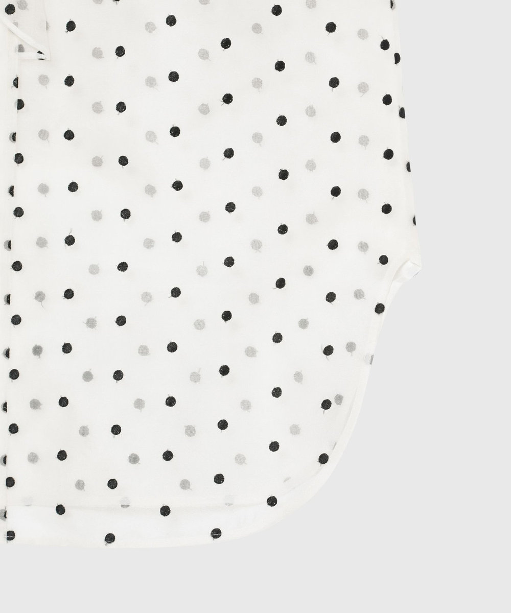 DÉPAREILLÉ DOT ORGANDY SLEEVELESS BLOUSE / ドットオーガンジースリーブレスブラウス オフホワイト