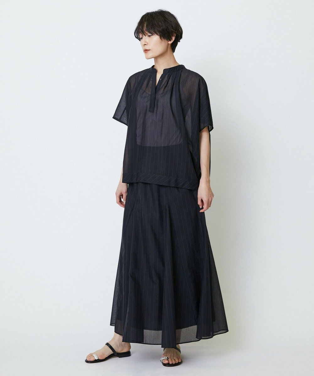 feerique feerique 強撚TCボイルシアーローンブラウス ブラック