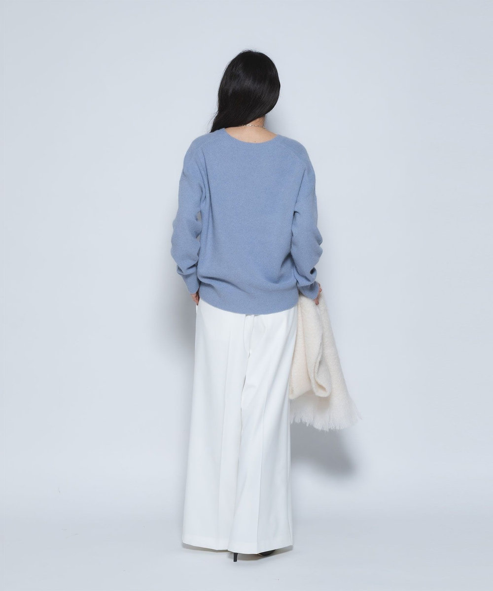 1er Arrondissement ライトダブルクロスワイドパンツ オフホワイト