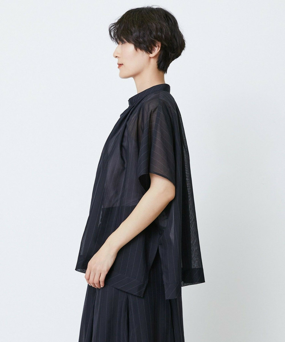 feerique feerique 強撚TCボイルシアーローンブラウス ブラック