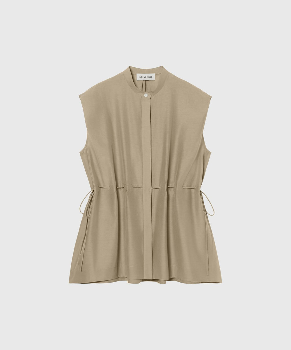 DÉPAREILLÉ 	COTTON SILK LAWN BLOUSE / コットンシルクローンブラウス ベージュ