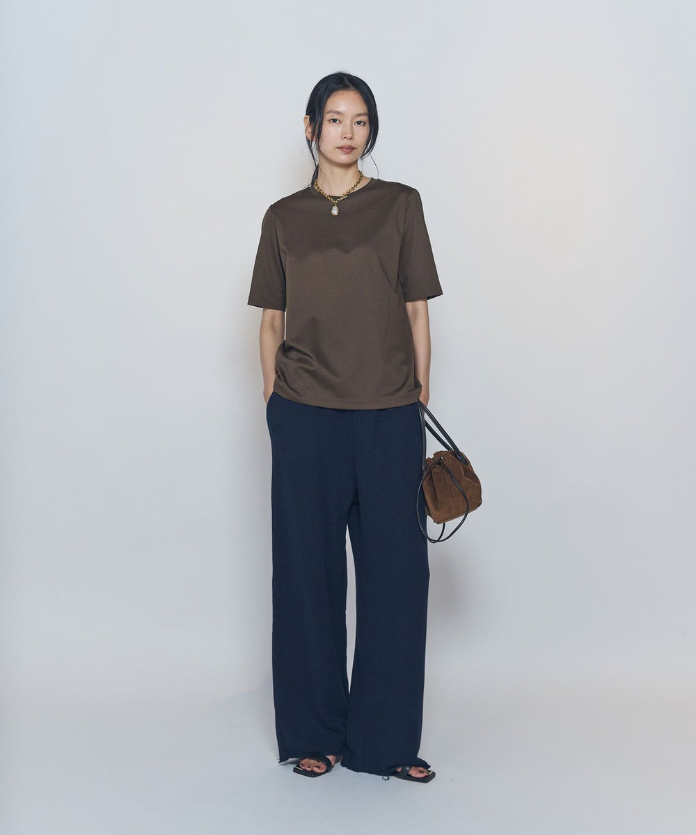 1er Arrondissement スーピマポンチコンパクトＴシャツ ブラウン