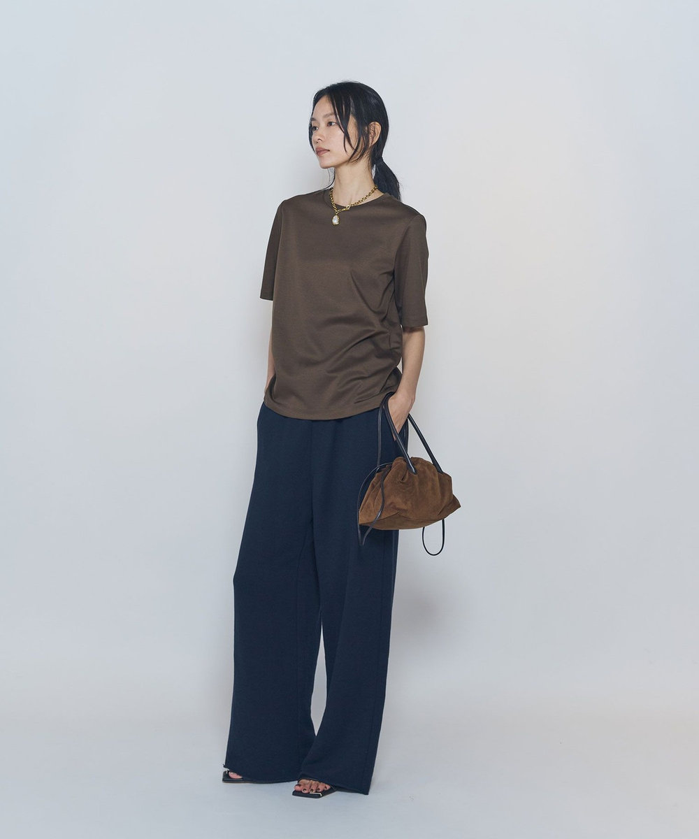 1er Arrondissement スーピマポンチコンパクトＴシャツ ブラウン