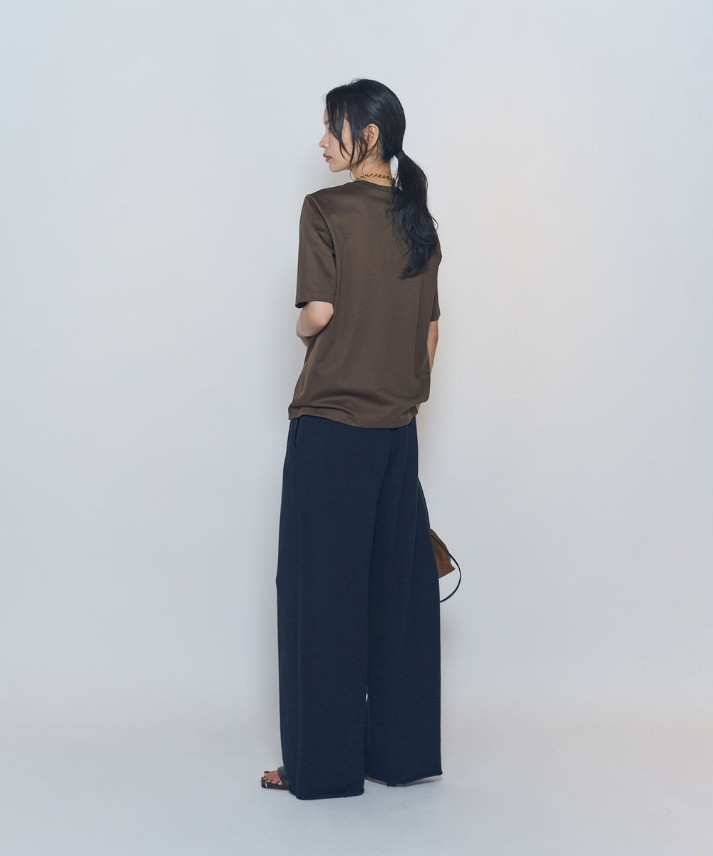 1er Arrondissement スーピマポンチコンパクトＴシャツ ブラウン