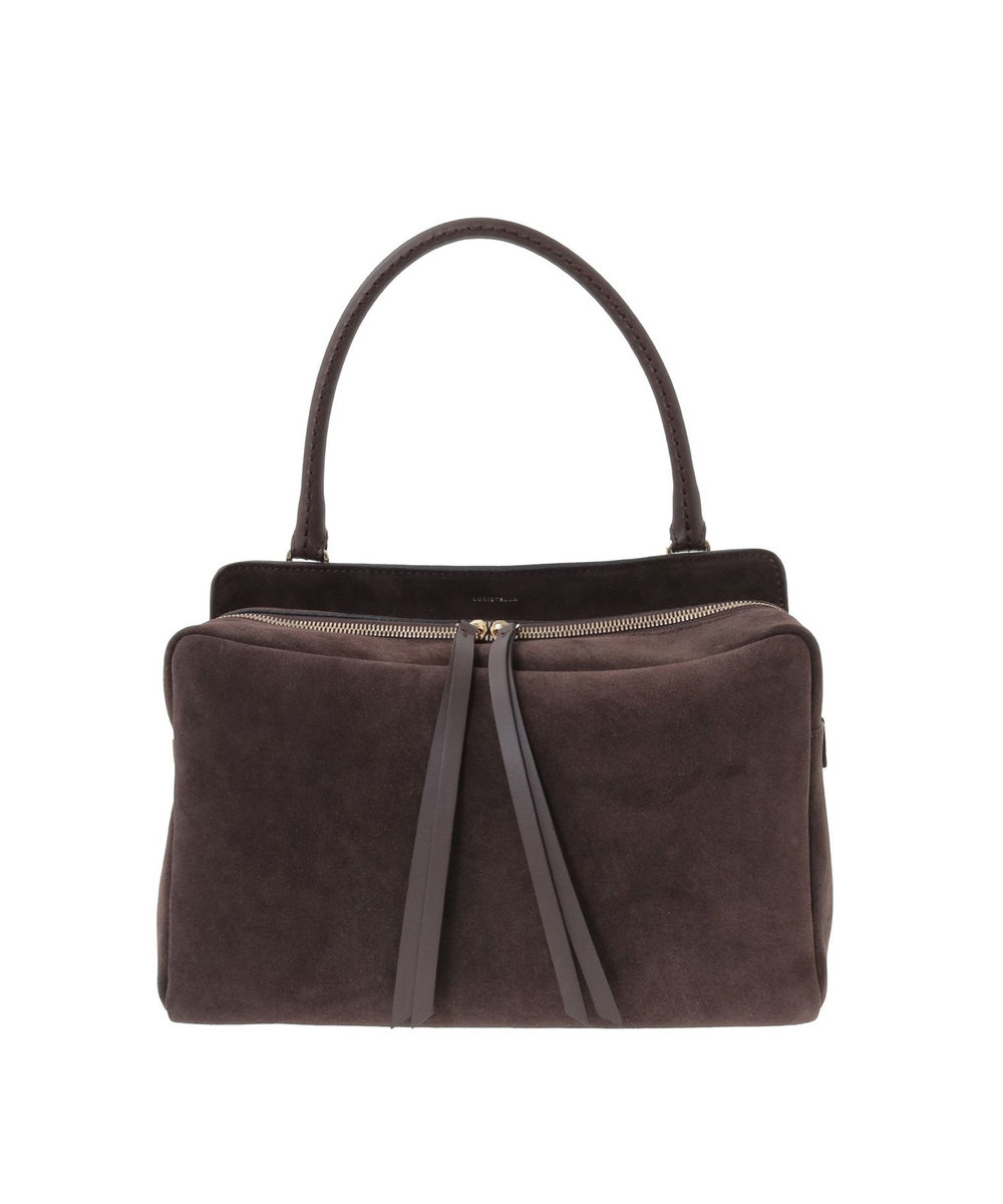 1er Arrondissement ＜LORISTELLA/ロリステッラ＞スエードショルダーバッグ ダークブラウン