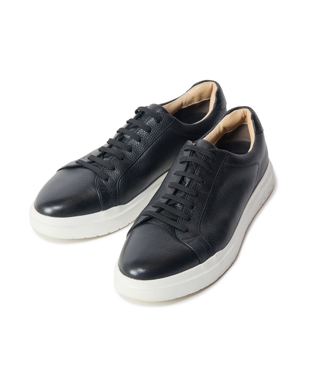 MEN'S BIGI 【MODELLO/モデロ】GORETEX 別注 レザースニーカー＜防水・抗菌・抗ウイルス加工・抗カビ・防臭・消臭＞ ブラック