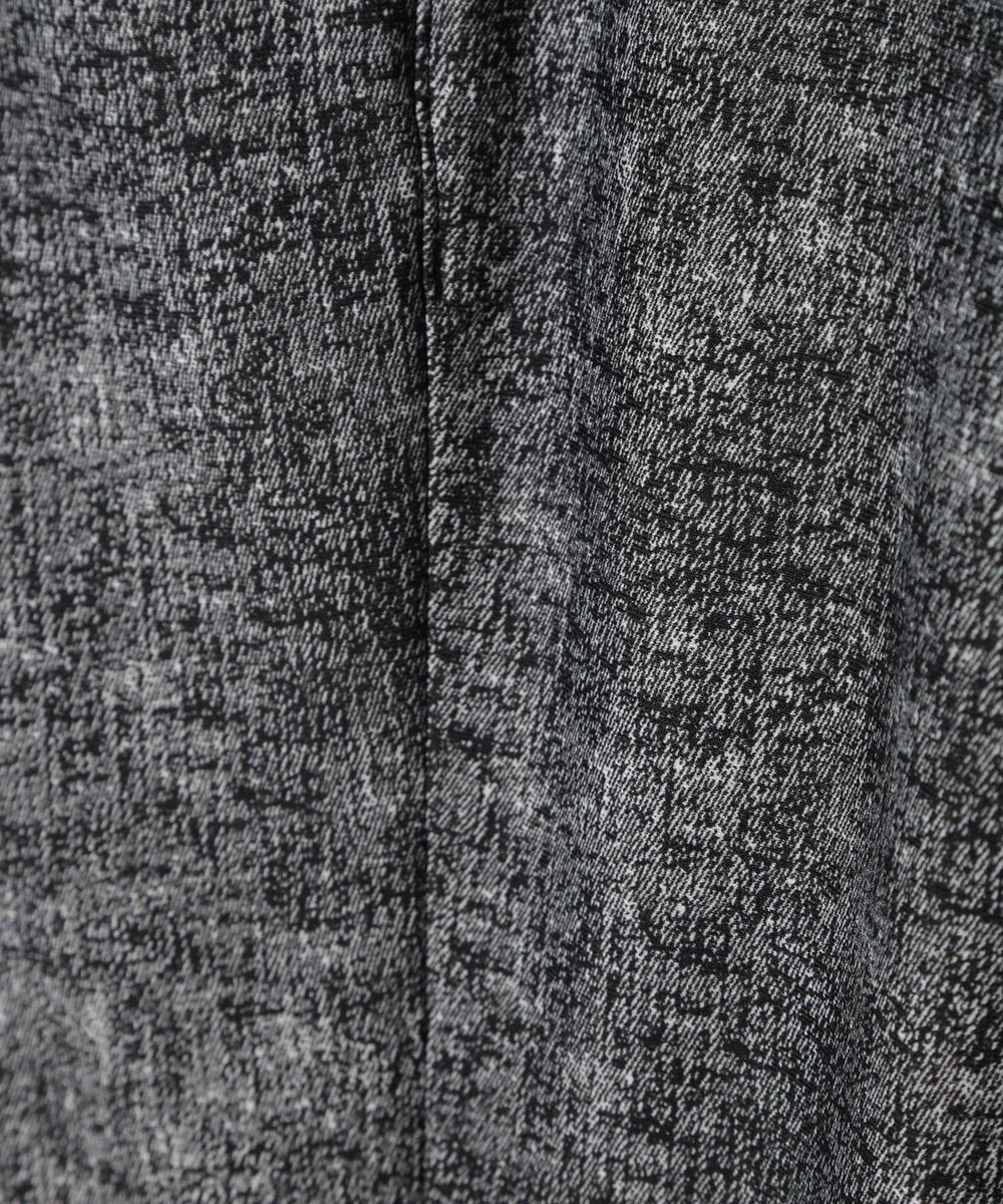 MEN'S BIGI 【ACTIVE TAILOR/アクティブテイラー】ヒートパフォーマーツイード調プリントスラックスパンツ ブラック