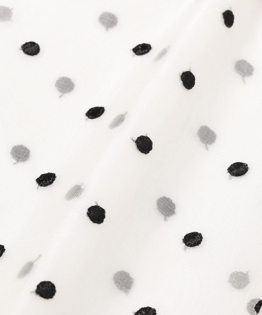 DÉPAREILLÉ DOT ORGANDY SLEEVELESS BLOUSE / ドットオーガンジースリーブレスブラウス オフホワイト