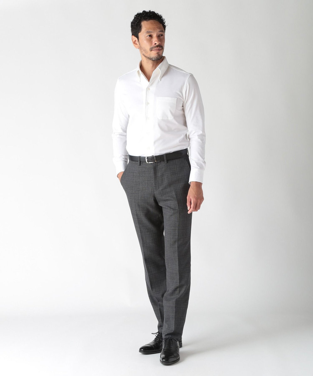 MEN'S BIGI 【ACTIVE TAILOR】ミックスヤーンスラックス グレー
