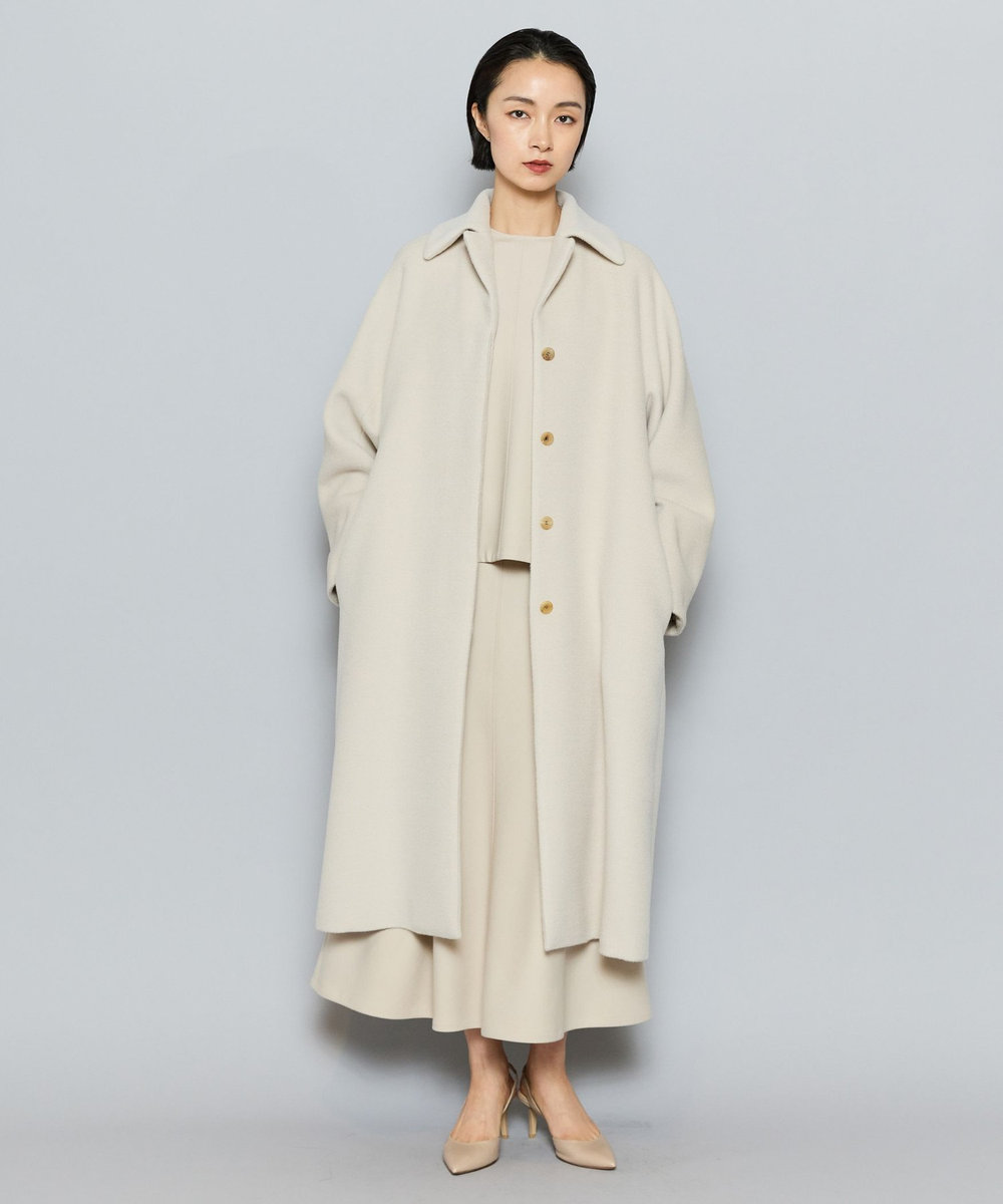 L'EQUIPE COUTURIER スーリーアルパカウールコート グレイッシュベージュ