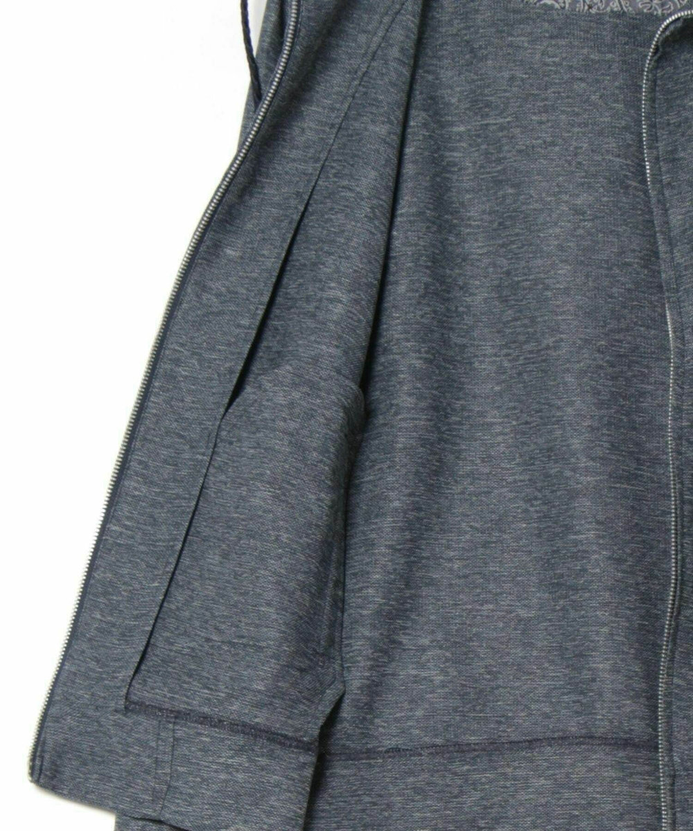 MEN'S BIGI カラミストレッチフードパーカー ネイビー