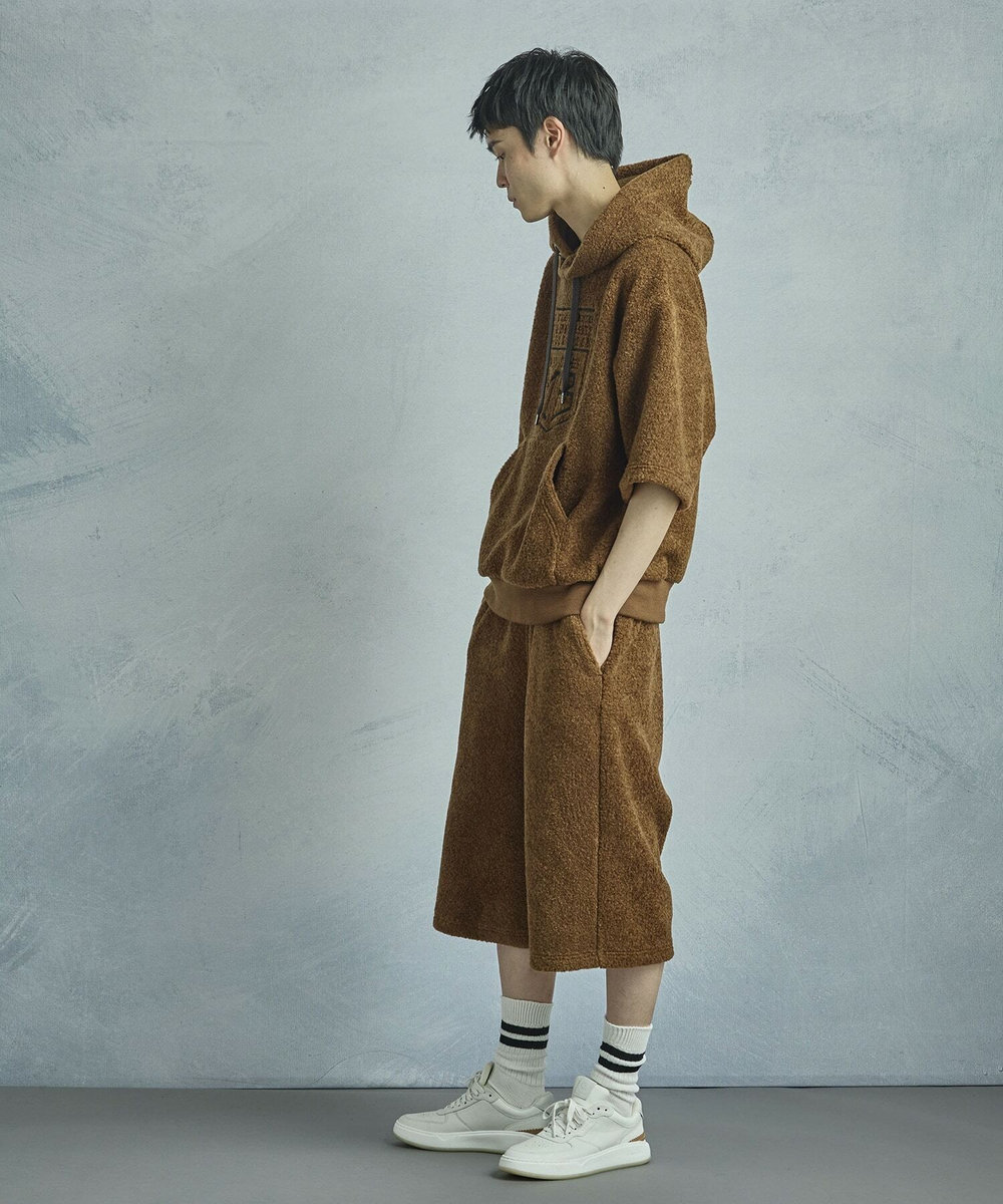 MEN'S BIGI 【50th Anniv . 菊池武夫】WOOL BOA SHORT PANTS ブラウン