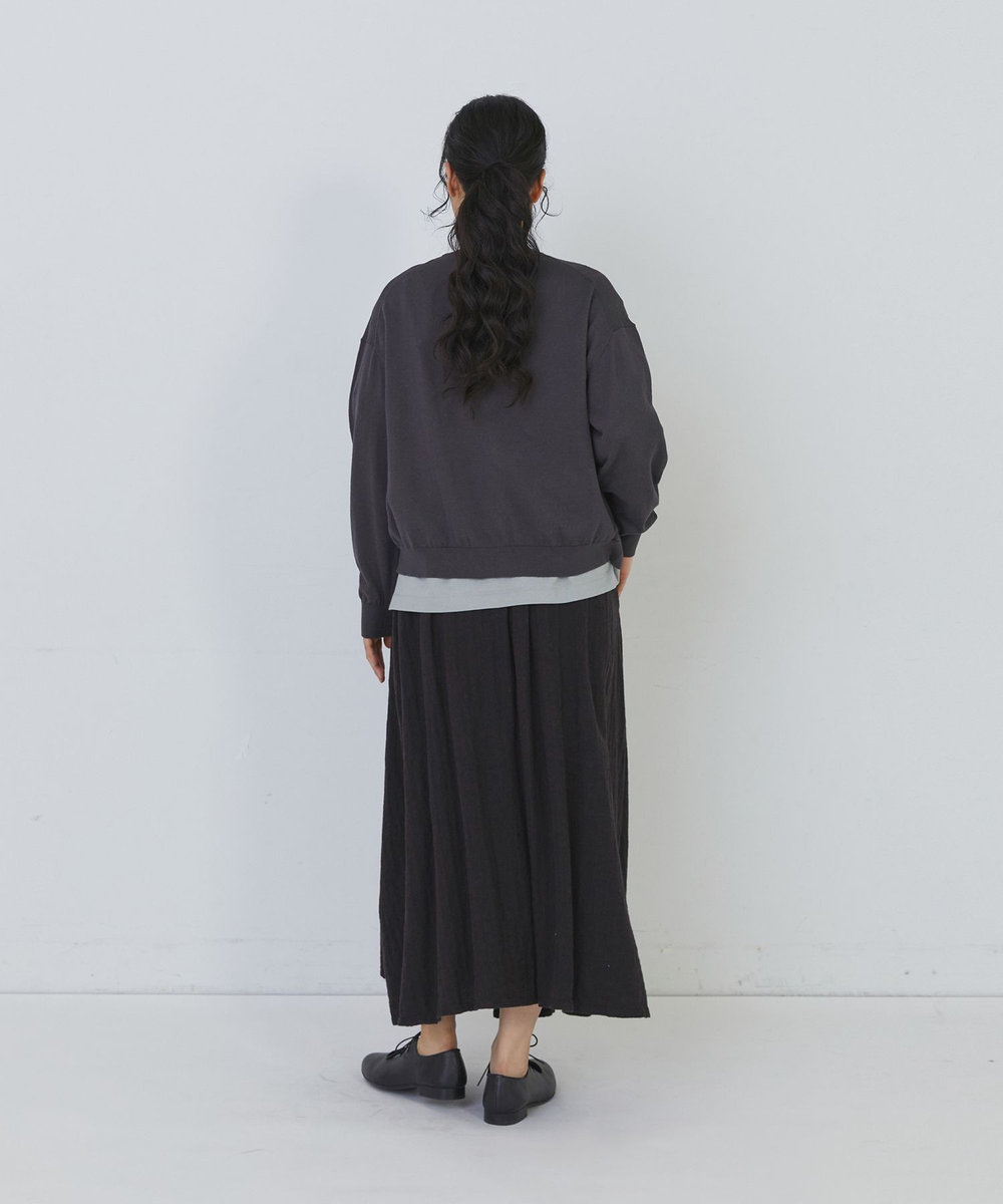 congés payés ADIEU TRISTESSE 14G麻綿透かしカーディガン ブラック