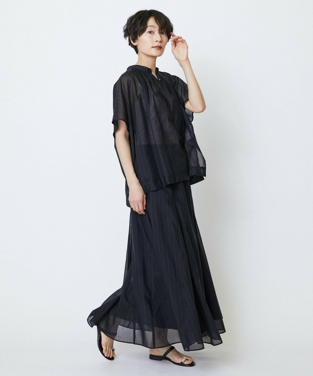 feerique feerique 強撚TCボイルシアーローンブラウス ブラック
