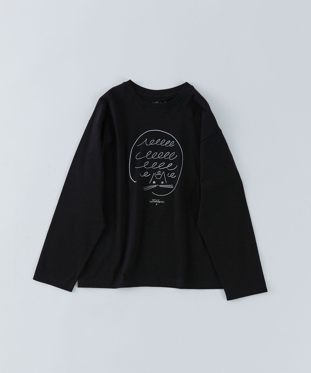 congés payés ADIEU TRISTESSE ichiro yamaguchi. コラボ長袖Ｔシャツ ブラック系その他