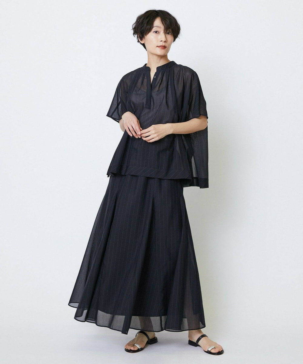 feerique feerique 強撚TCボイルシアーローンブラウス ブラック