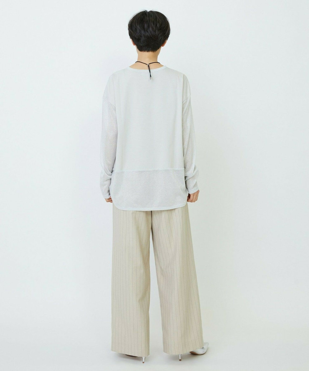 feerique feerique 天竺×ラメ天竺プルオーバー グレー