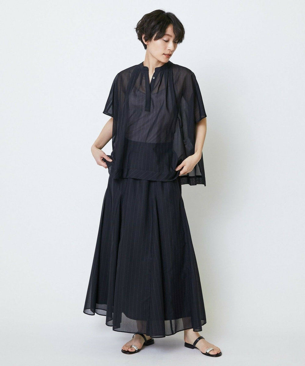 feerique feerique 強撚TCボイルシアーローンブラウス ブラック