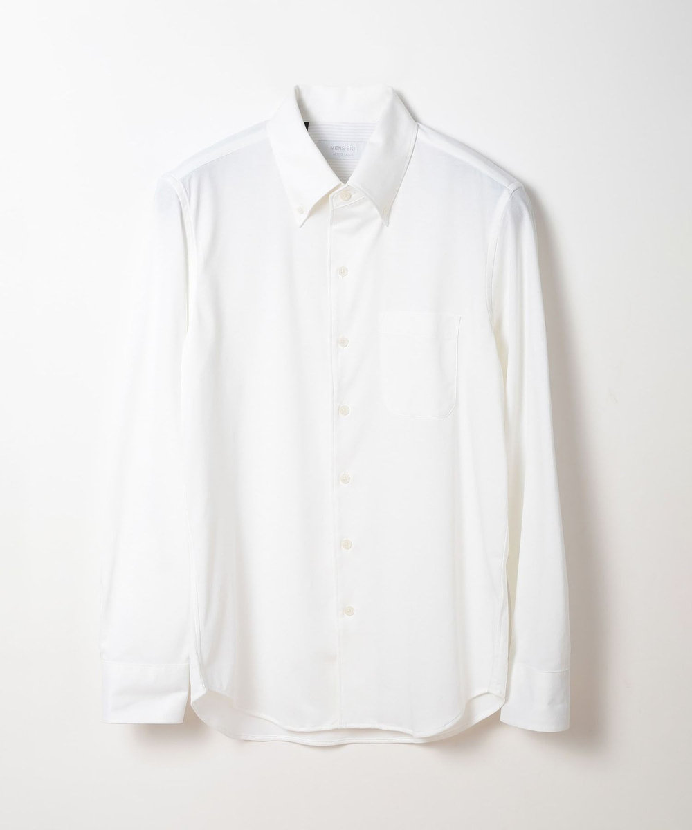MEN'S BIGI 【ACTIVE TAILOR】ジャージボタンダウンドレスシャツ ホワイト