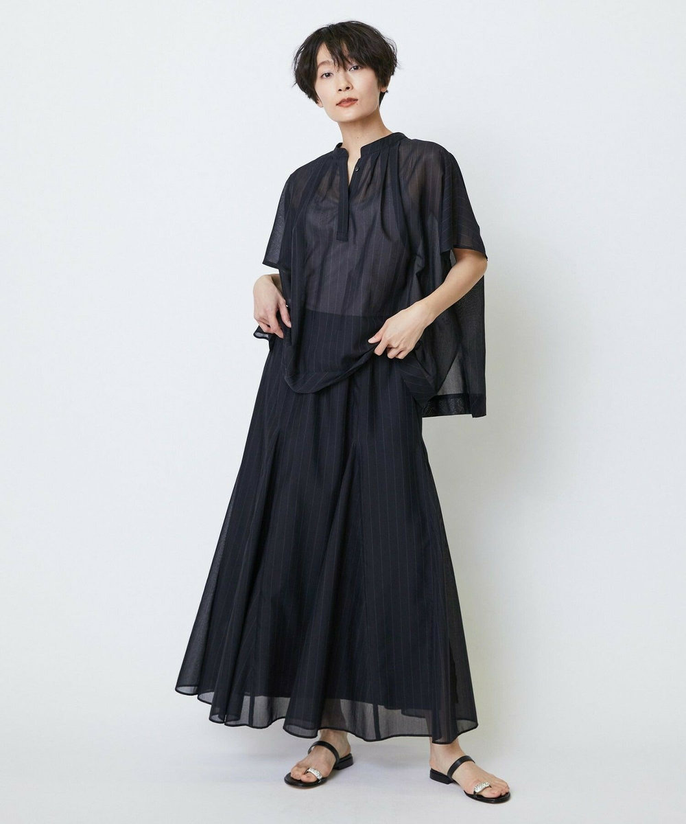 feerique feerique 強撚TCボイルシアーローンブラウス ブラック