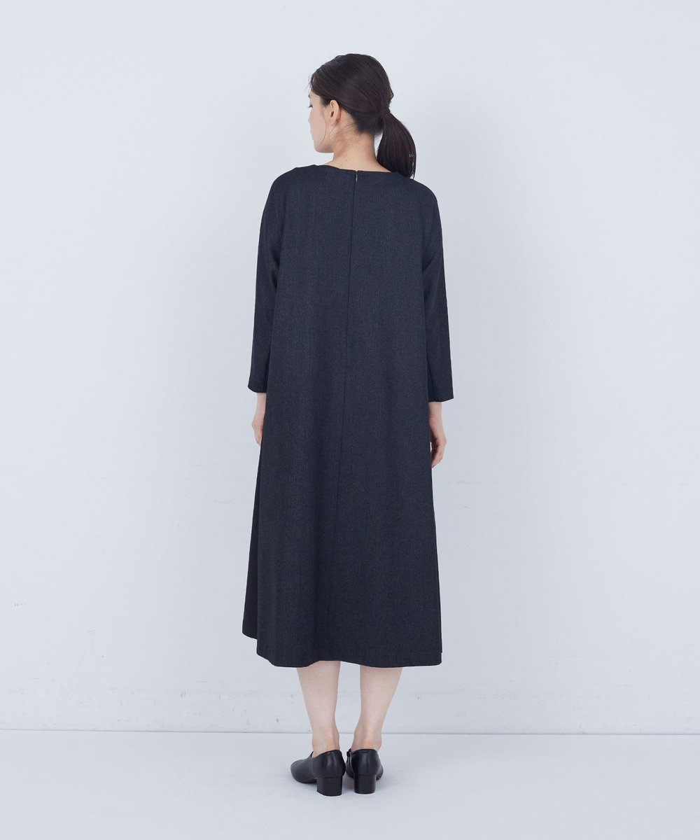 ADIEU TRISTESSE Aラインワンピース チャコールグレー
