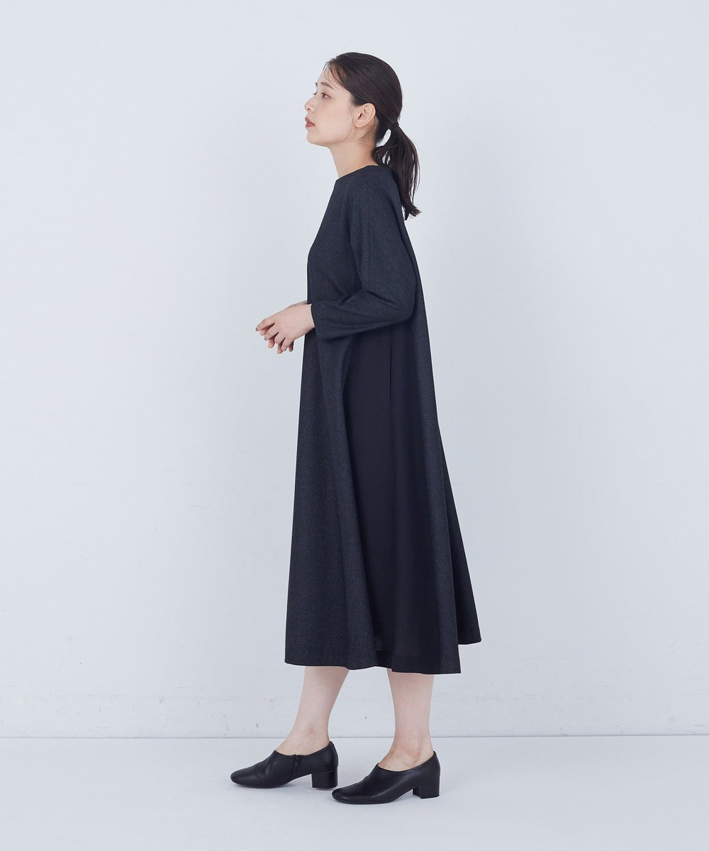 ADIEU TRISTESSE Aラインワンピース チャコールグレー