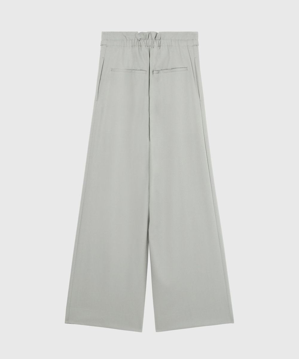 DÉPAREILLÉ WOOL NYLON GABARDINE WAIST BELT PANTS / ウールナイロンギャバジンウエストベルトパンツ グレイッシュベージュ