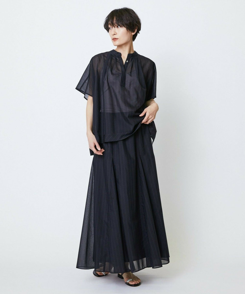 feerique feerique 強撚TCボイルシアーローンブラウス ブラック