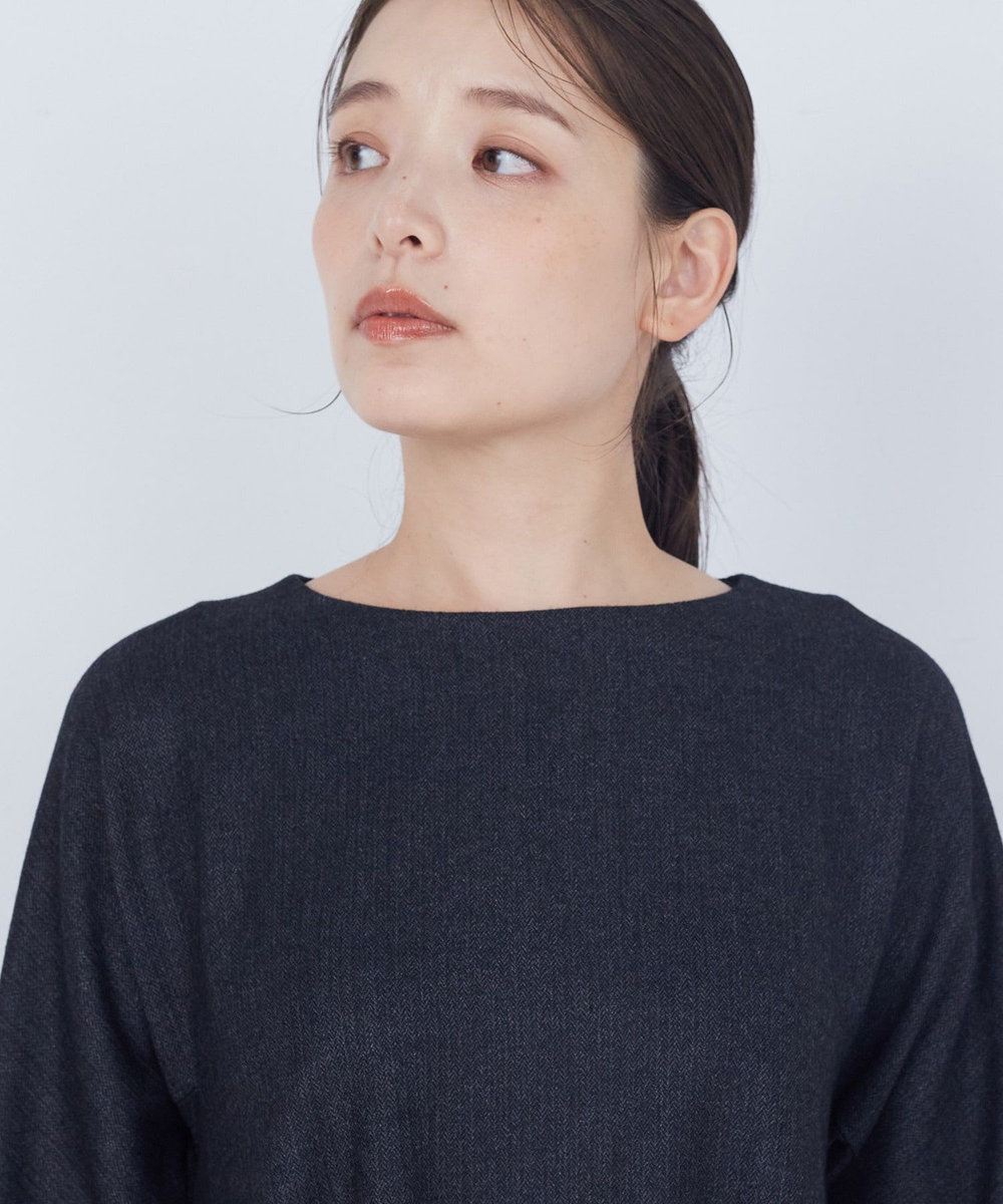 ADIEU TRISTESSE Aラインワンピース チャコールグレー